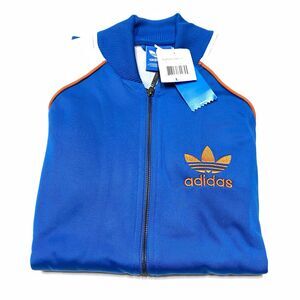 Adidas Superstar TT Dark Royal/White Vapor Track Top Blue Orange X52244 NWT